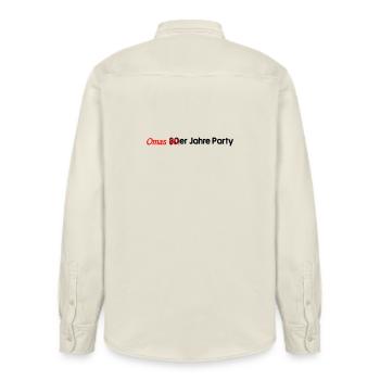 Grandma's 80s - Relaxed Fit Unisex Organic Shirt by Stanley/Stella - soft Ecru - Back - AI Model Male 178 light (178cm)