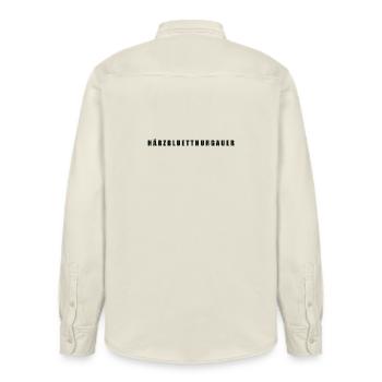 Härzbluetthurgauer Kanton Thurgau - Relaxed Fit Unisex Organic Hemd von Stanley/Stella - Natur - Hinten - AI Model Male 178 light (178cm)