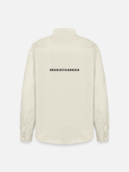 Härzbluetglarnerin, Canton of Glarus, Switzerland - Relaxed Fit Unisex Organic Shirt by Stanley/Stella - soft Ecru