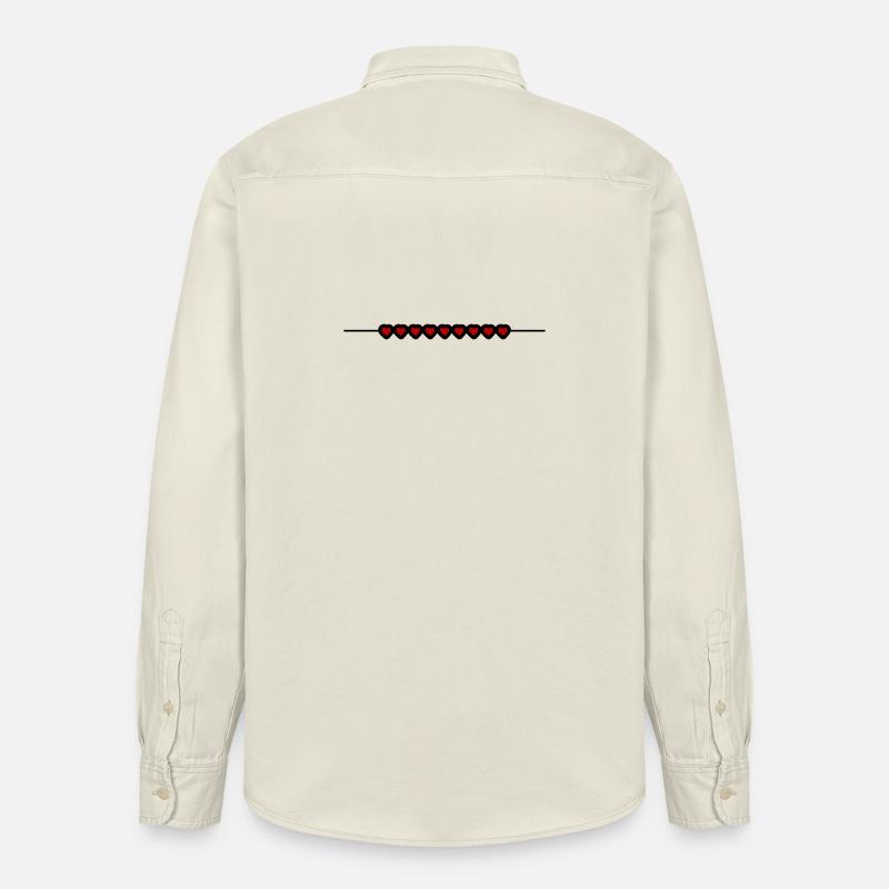Amore della Linea del Cuore - Camicia da lavoro Unisex Stanley/Stella - ecru morbido