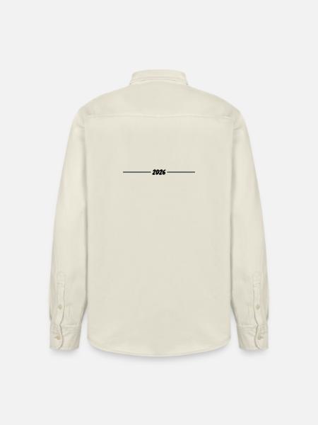 2026 - Year - Line - New Year - Relaxed Fit Unisex Organic Shirt by Stanley/Stella - soft Ecru