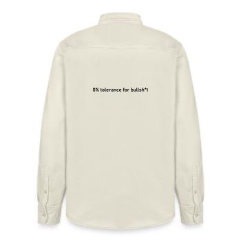 Conneries 0 % sans tolérance T-shirt, c’est vrai - Chemise unisexe coupe décontractée bio Stanley/Stella - écru doux - Dos - AI Model Male 178 light (178cm)