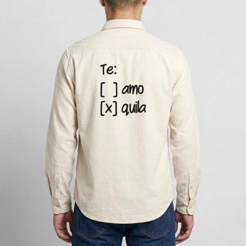 Wahl Te Amo oder Tequila Relaxed Fit Unisex Organic Hemd von Stanley/Stella