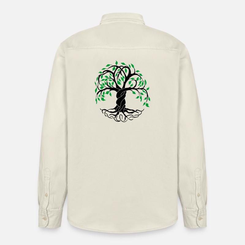 Yggdrasil der Baum des Lebens - Relaxed Fit Unisex Organic Hemd von Stanley/Stella - Natur