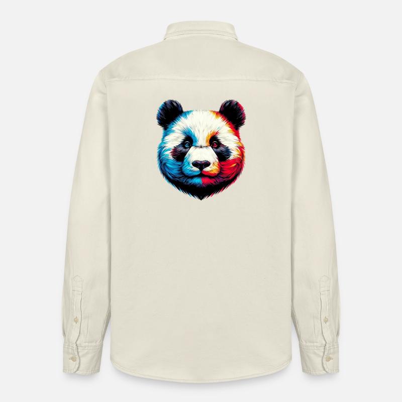 Panda - Relaxed Fit Unisex Organic Hemd von Stanley/Stella - Natur