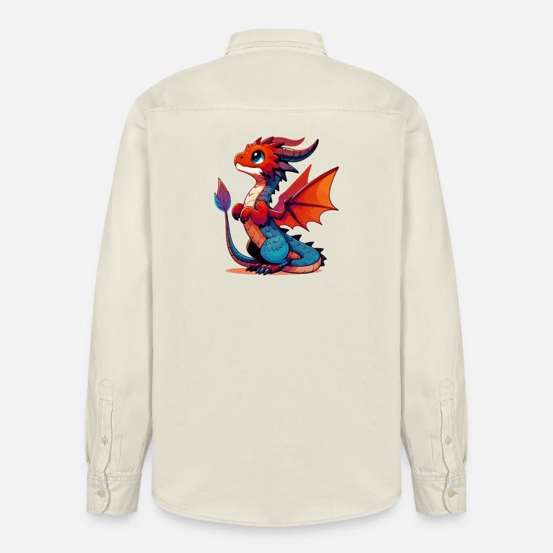 Drache - Relaxed Fit Unisex Organic Hemd von Stanley/Stella - Natur