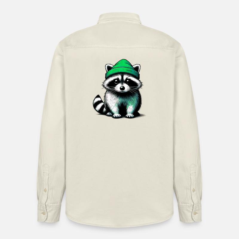 Waschbär - Relaxed Fit Unisex Organic Hemd von Stanley/Stella - Natur