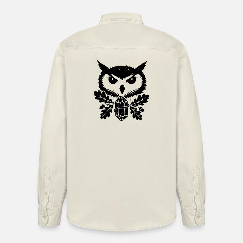 Fantasy Eule Kristall Tattoo - Relaxed Fit Unisex Organic Hemd von Stanley/Stella - Natur