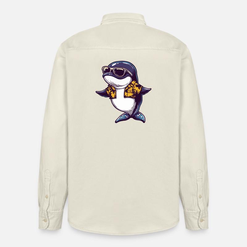 Wal Comic Urlaub - Relaxed Fit Unisex Organic Hemd von Stanley/Stella - Natur