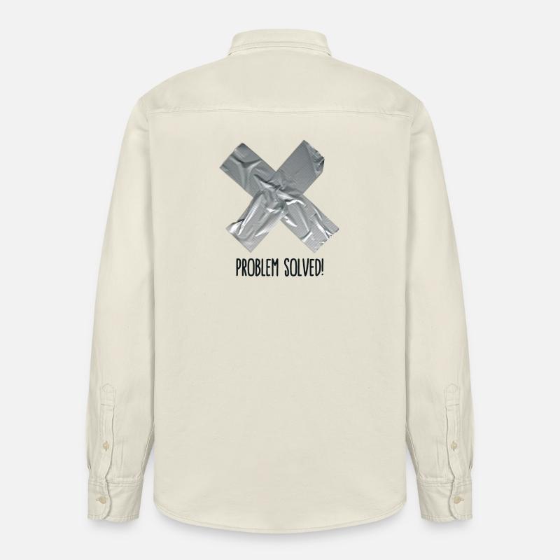 Problem Solved Duct tape - Chemise unisexe coupe décontractée bio Stanley/Stella - écru doux