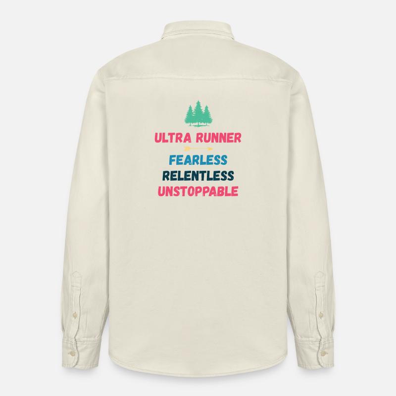 Ultra Runnner - Intrépide. Implacable. Imparable. - Chemise unisexe coupe décontractée bio Stanley/Stella - écru doux