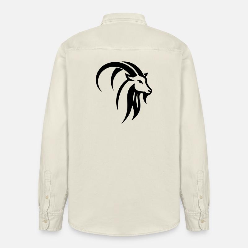 Steinbock - Relaxed Fit Unisex Organic Hemd von Stanley/Stella - Natur