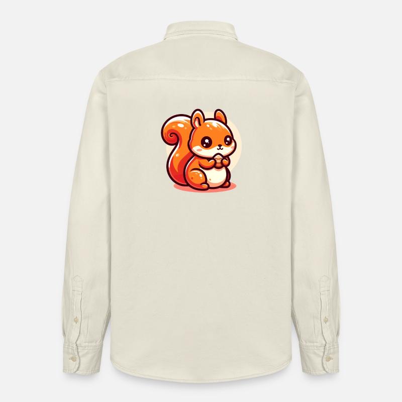Süßes Eichhörnchen frisst einen Samen - Relaxed Fit Unisex Organic Hemd von Stanley/Stella - Natur
