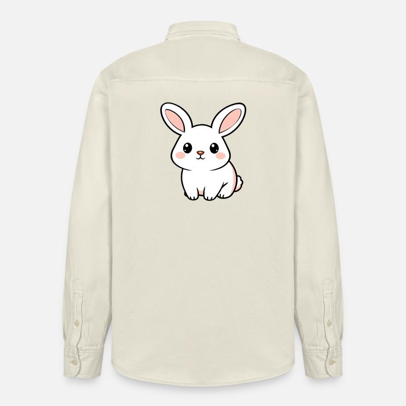 Lapin blanc - Chemise unisexe coupe décontractée bio Stanley/Stella - écru doux