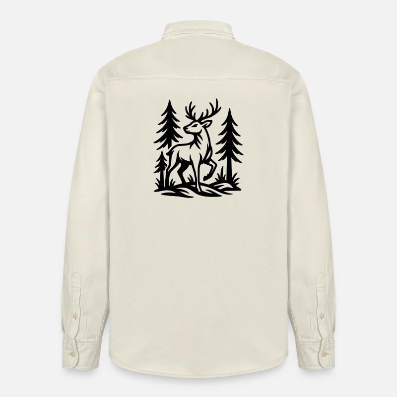 chevreuil - Chemise unisexe coupe décontractée bio Stanley/Stella - écru doux