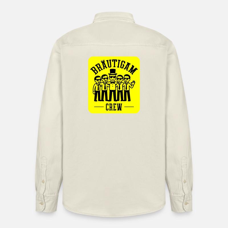 Bräutigam Crew Polterabend - Relaxed Fit Unisex Organic Hemd von Stanley/Stella - Natur