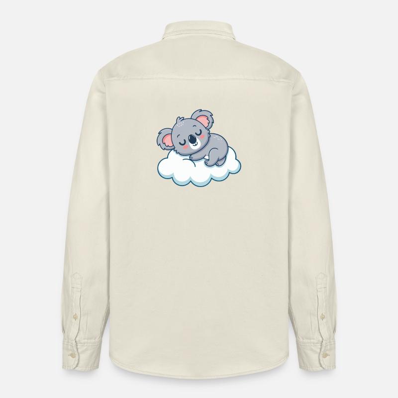 Traumhafter Koala auf der Wolke - Relaxed Fit Unisex Organic Hemd von Stanley/Stella - Natur