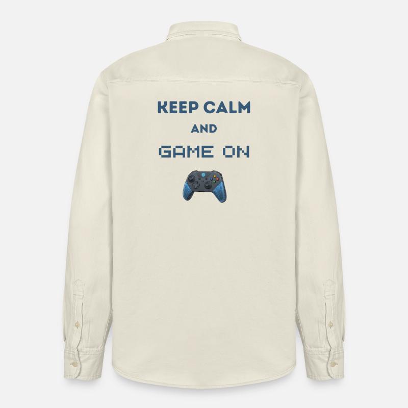 Resta calmo e continua il gioco - Camicia unisex vestibilità rilassata bio di Stanley/Stella - ecru morbido
