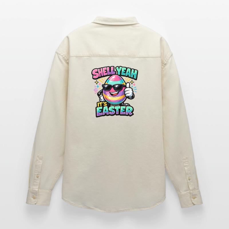Shell yes It's Easter Easter Saying Hell yes Relaxed Fit Unisex Organic Shirt by Stanley/Stella
