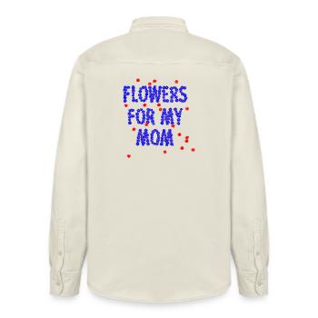 Flowers for my mom - Relaxed Fit Unisex Organic Hemd von Stanley/Stella - Natur - Hinten - AI Model Male 178 light (178cm)
