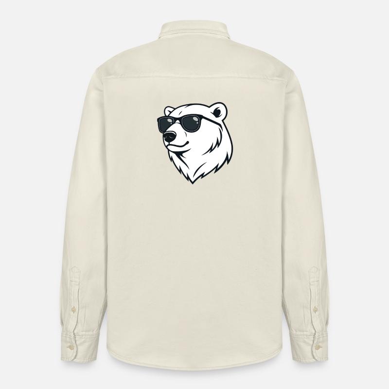 Eisbär Dunkle Brille - Relaxed Fit Unisex Organic Hemd von Stanley/Stella - Natur