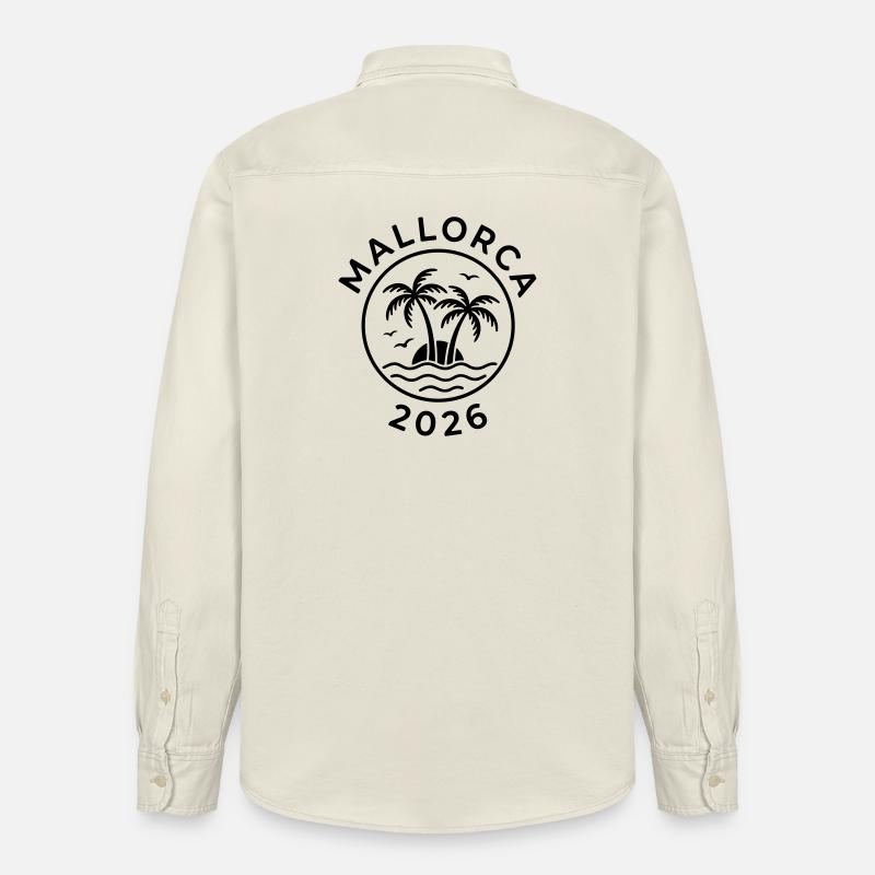 Majorque 2026 - Chemise unisexe coupe décontractée bio Stanley/Stella - écru doux