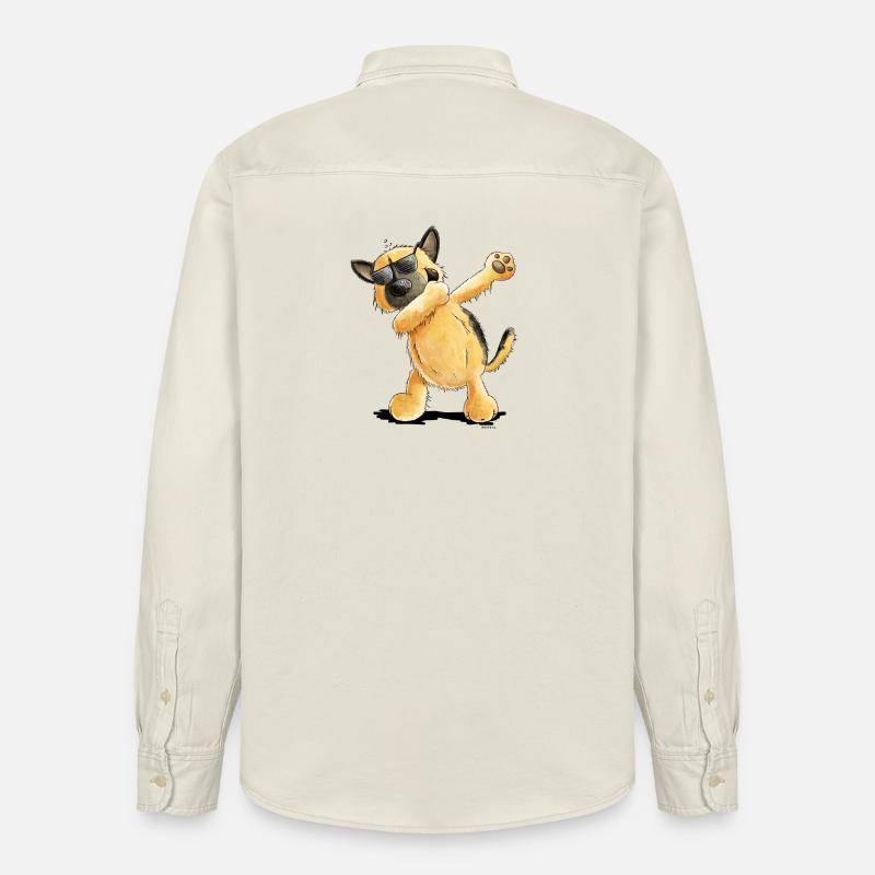 Dab Dance Deutscher Schäferhund - Relaxed Fit Unisex Organic Hemd von Stanley/Stella - Natur
