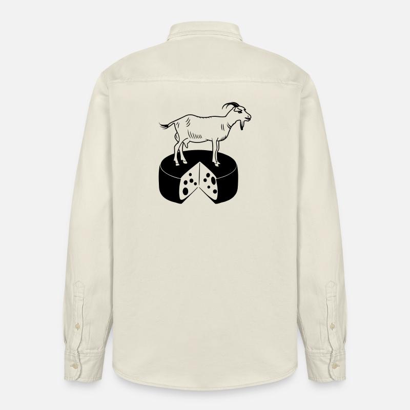 Ziege auf Käse - Relaxed Fit Unisex Organic Hemd von Stanley/Stella - Natur