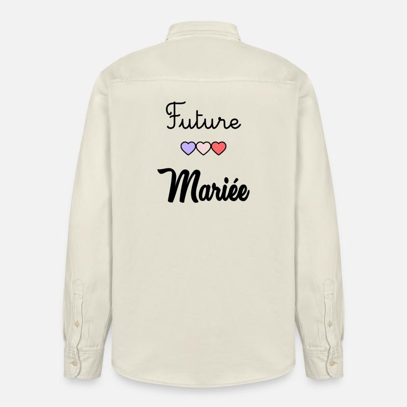 FUTURE MARIEE. EVJF - Chemise unisexe coupe décontractée bio Stanley/Stella - écru doux