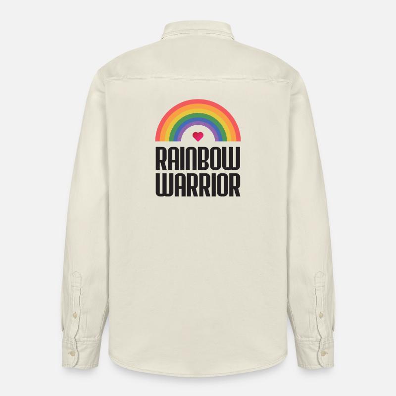 LGBTQ-Pride-Monat - Rainbow Warrior - Relaxed Fit Unisex Organic Hemd von Stanley/Stella - Natur