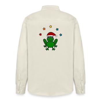 Jahrestag. Jubiläumsdekade. Humor. komisch - Relaxed Fit Unisex Organic Hemd von Stanley/Stella - Natur - Hinten - AI Model Male 178 light (178cm)