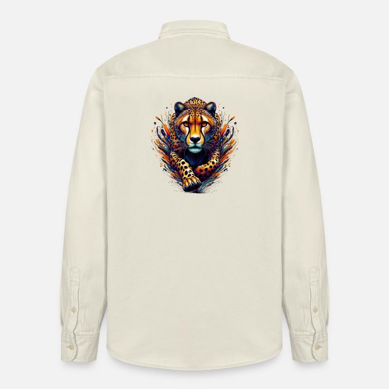 Guépard - Chemise unisexe coupe décontractée bio Stanley/Stella - écru doux