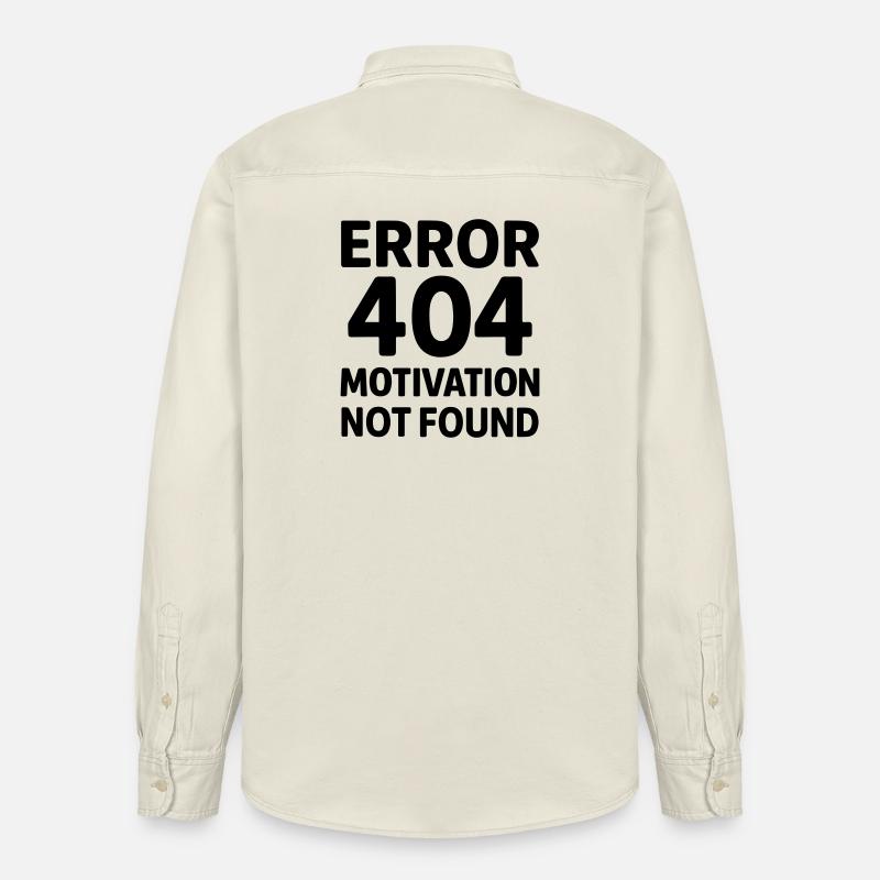 Error 404 Motivation - Chemise unisexe coupe décontractée bio Stanley/Stella - écru doux