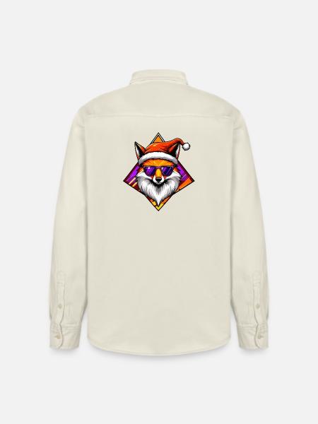 Fuchs Santa Swag - Relaxed Fit Unisex Organic Hemd von Stanley/Stella - Natur
