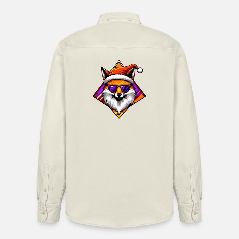 Fuchs Santa Swag - Relaxed Fit Unisex Organic Hemd von Stanley/Stella - Natur