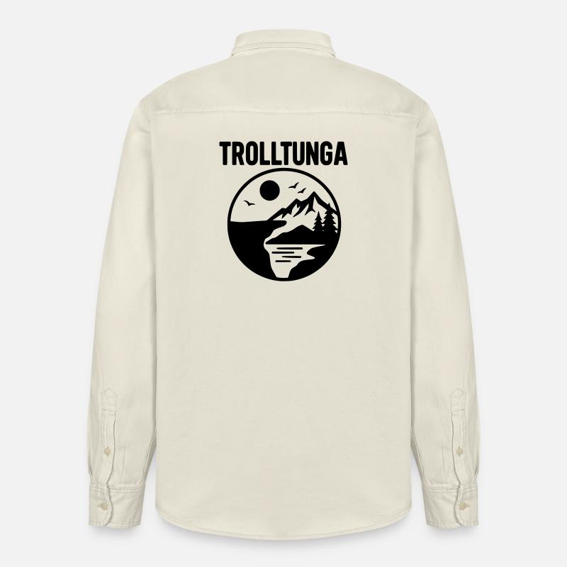 trolltunga silhouette - Relaxed Fit Unisex Organic Hemd von Stanley/Stella - Natur