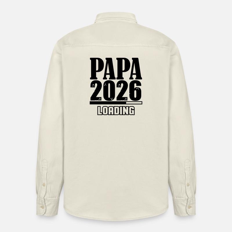 Papa 2026 Loading - Relaxed Fit Unisex Organic Hemd von Stanley/Stella - Natur