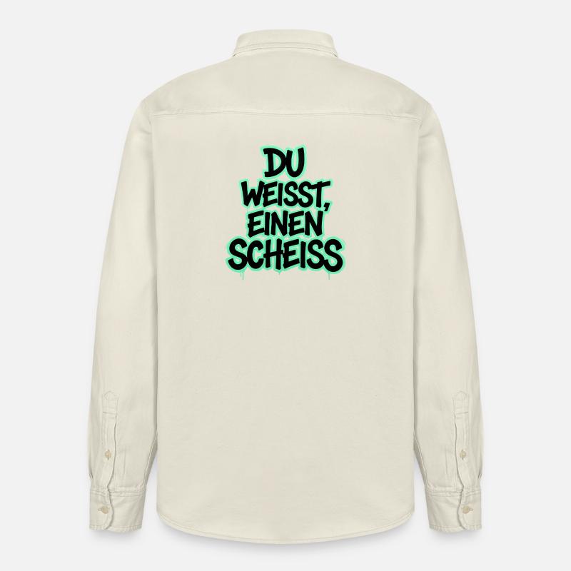 Du weißt, einen Scheiß Graffiti - Relaxed Fit Unisex Organic Hemd von Stanley/Stella - Natur