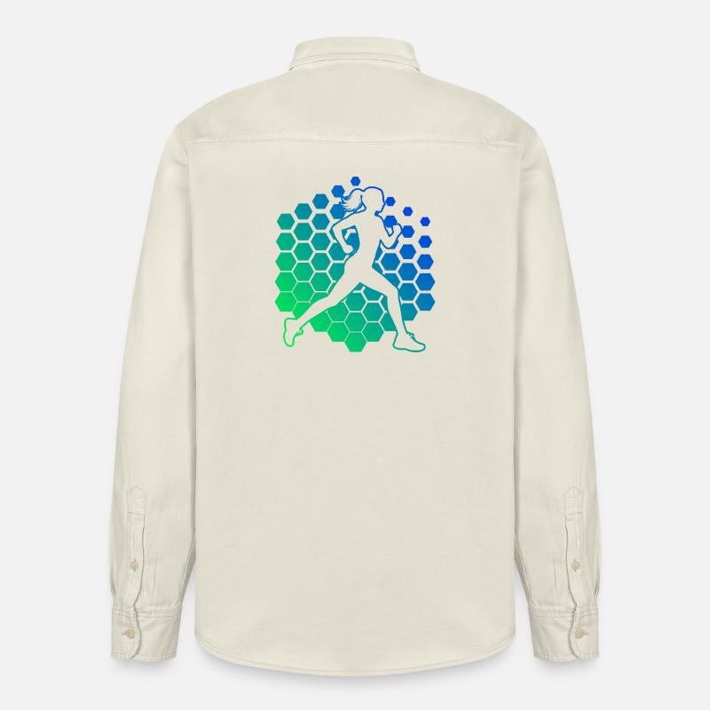 Geschenkidee für eine Running mit Running - Relaxed Fit Unisex Organic Hemd von Stanley/Stella - Natur