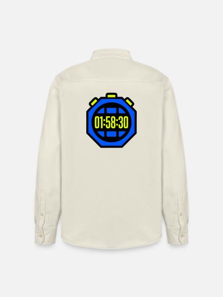 Stopwatch Best Time Half Marathon - Relaxed Fit Unisex Organic Shirt by Stanley/Stella - soft Ecru