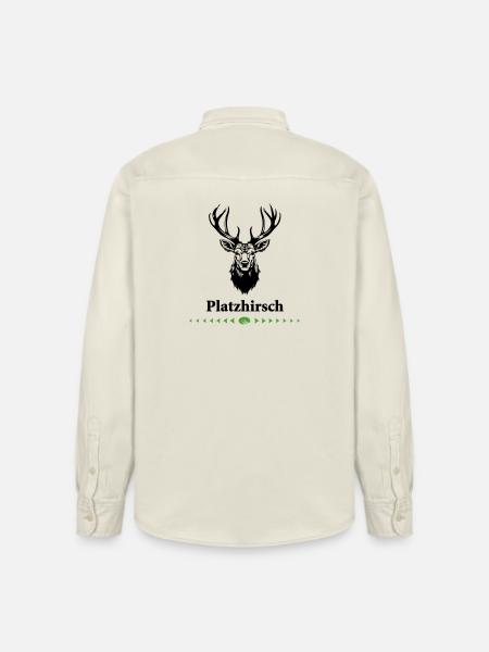 0-Platzhirsch - Relaxed Fit Unisex Organic Hemd von Stanley/Stella - Natur
