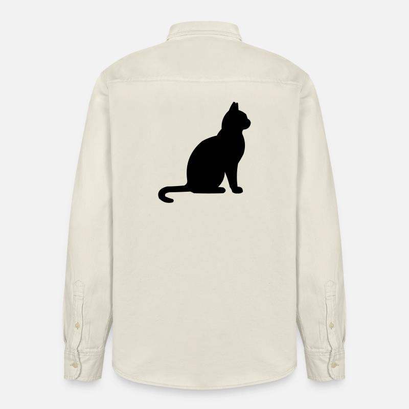 Chat - Chemise unisexe coupe décontractée bio Stanley/Stella - écru doux