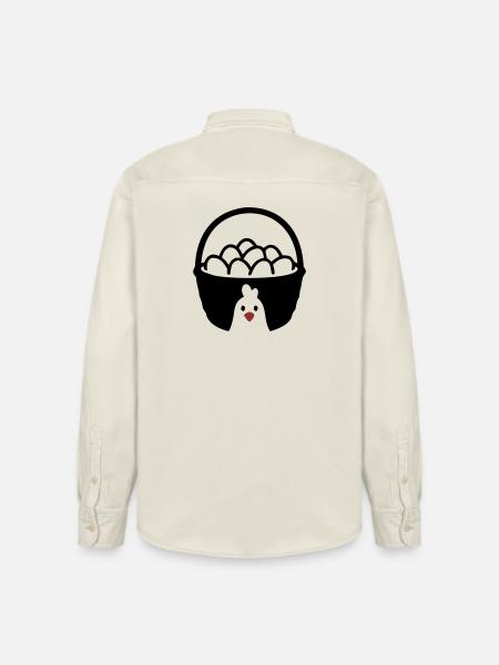 Eierkorb Huhn Icon - Relaxed Fit Unisex Organic Hemd von Stanley/Stella - Natur