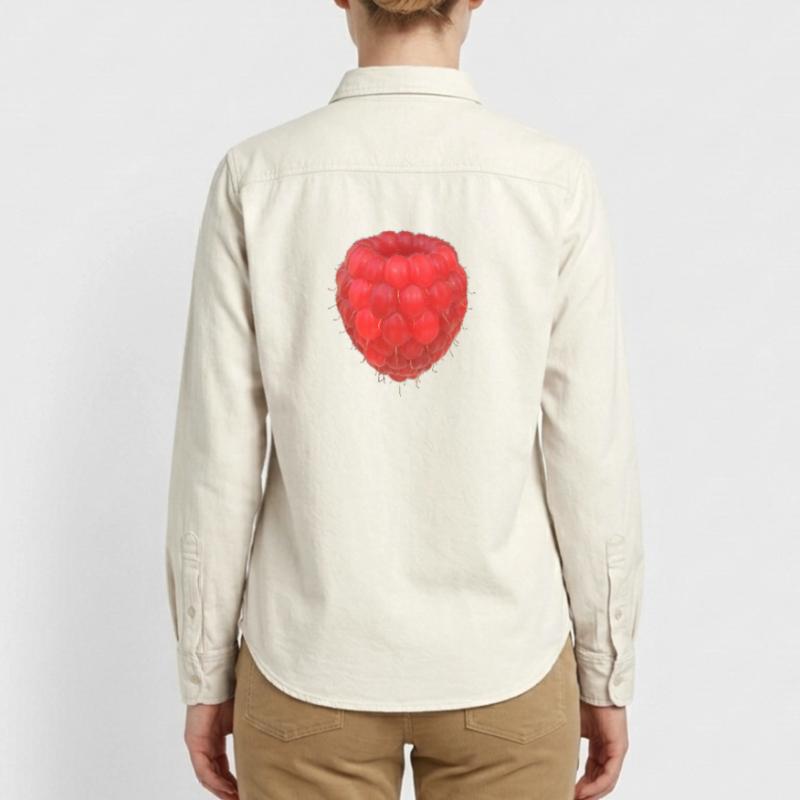 Raspberry Cluster Pattern Relaxed Fit Unisex Organic Shirt by Stanley/Stella