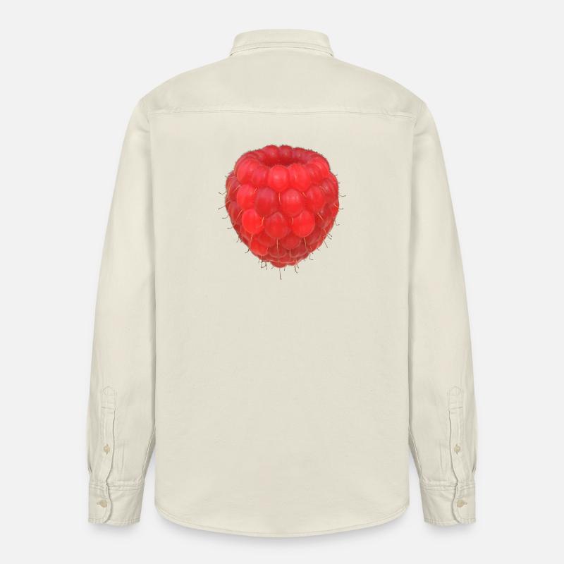 Modèle de grappe de framboises - Chemise unisexe coupe décontractée bio Stanley/Stella - écru doux