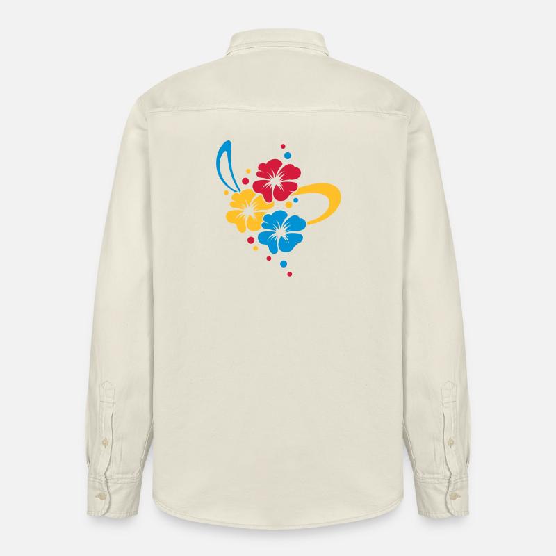 Blumenbouquet mit Schleife - Relaxed Fit Unisex Organic Hemd von Stanley/Stella - Natur