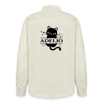 t-shirt Adelio chat t-shirt cadeau idée cadeau - Chemise unisexe coupe décontractée bio Stanley/Stella - écru doux - Dos - AI Model Male 178 light (178cm)