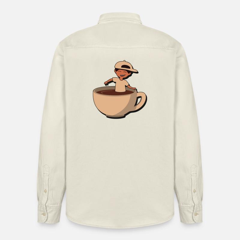 Éclaboussure de café Cup Buddy - Chemise unisexe coupe décontractée bio Stanley/Stella - écru doux
