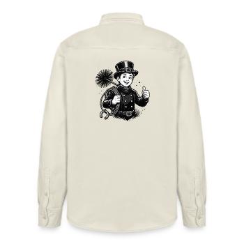Dessin animé joyeux du ramoneur de cheminée - Chemise unisexe coupe décontractée bio Stanley/Stella - écru doux - Dos - AI Model Male 178 light (178cm)