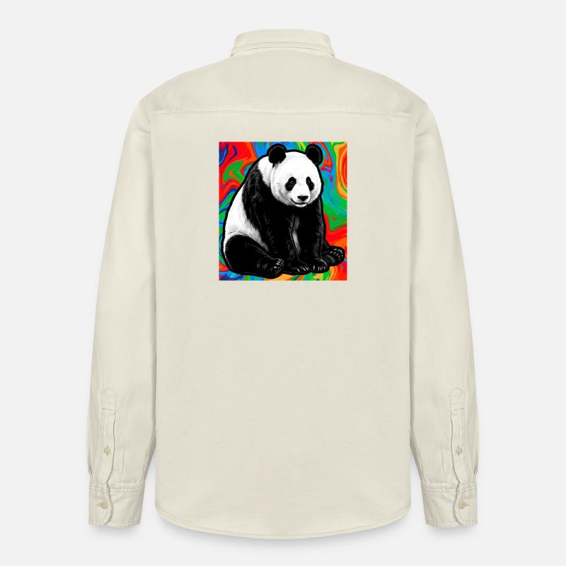 panda - Chemise unisexe coupe décontractée bio Stanley/Stella - écru doux